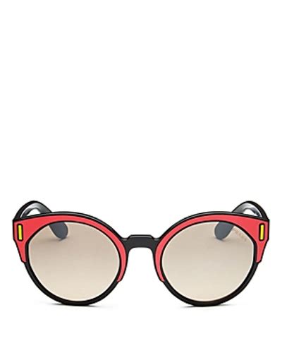 prada women's mirrored round sunglasses 53mm|nordstrom rack Prada sunglasses.